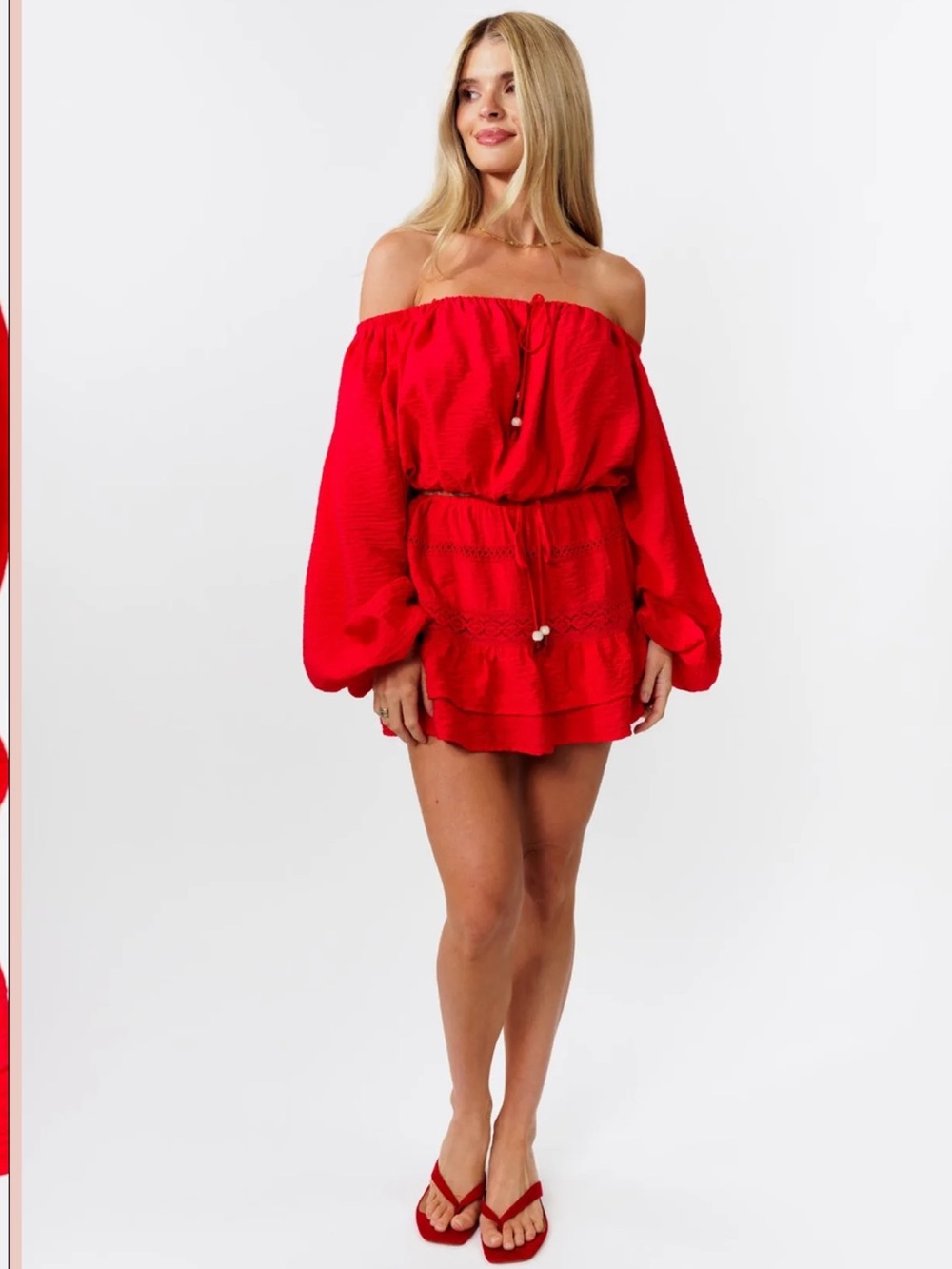 Kittenish Lola Off Shoulder Top